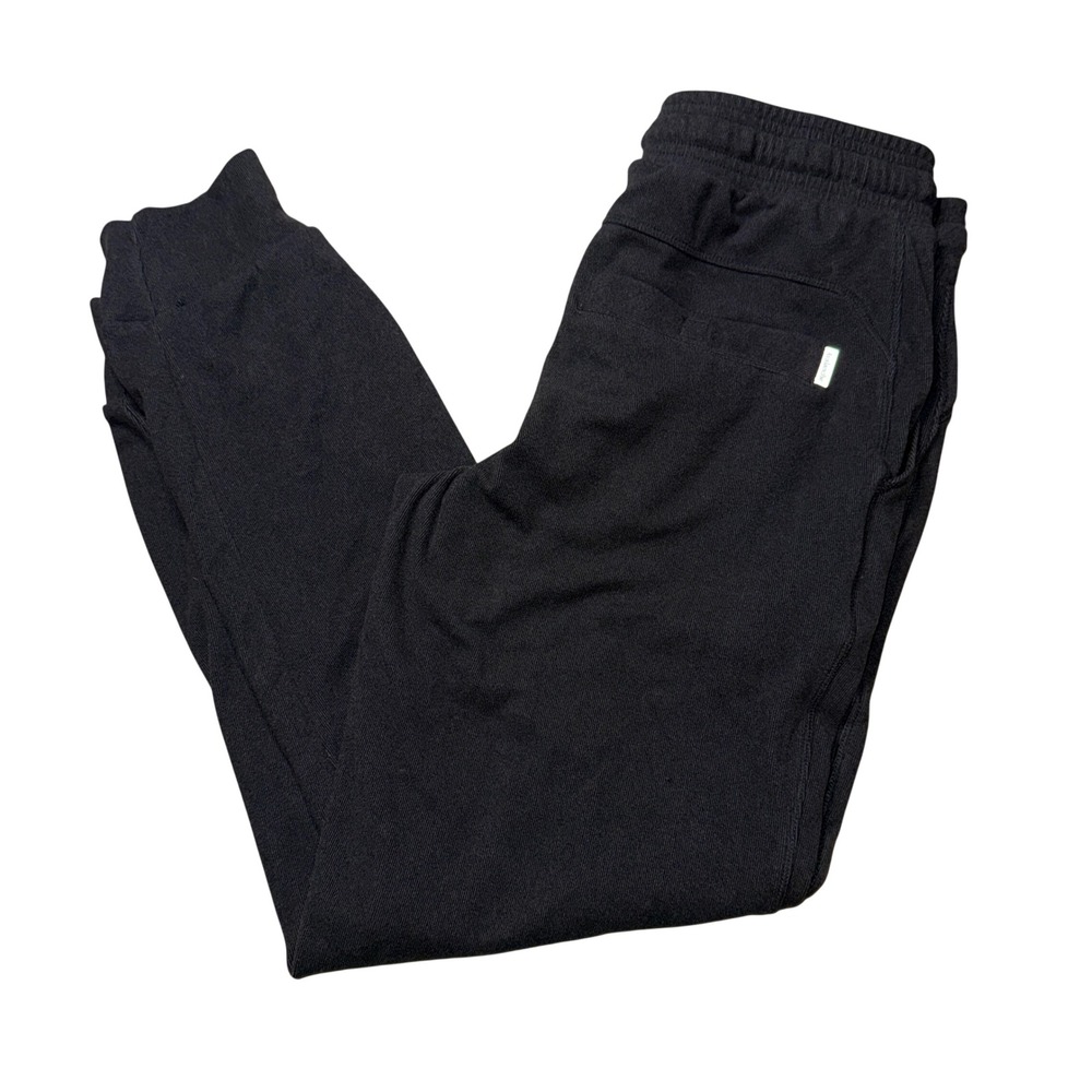 Avalanche Jogger Sweatpants Small Dark Gray Ribbed Knit Drawstring Cuffs